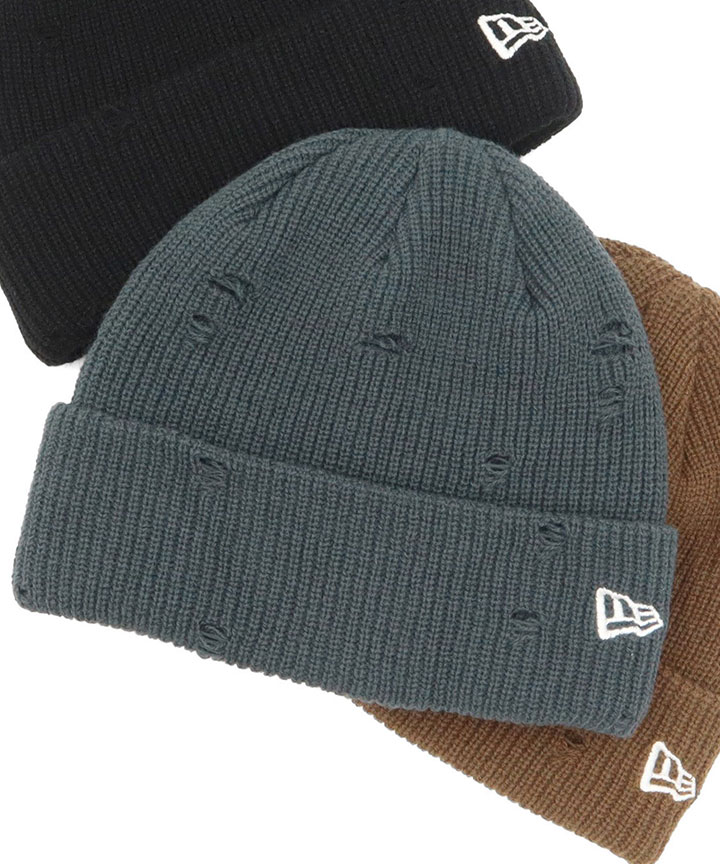 NEW ERA（ニューエラ） ニット帽 無地 ダメージ加工 : ONSPOTZ Yahoo