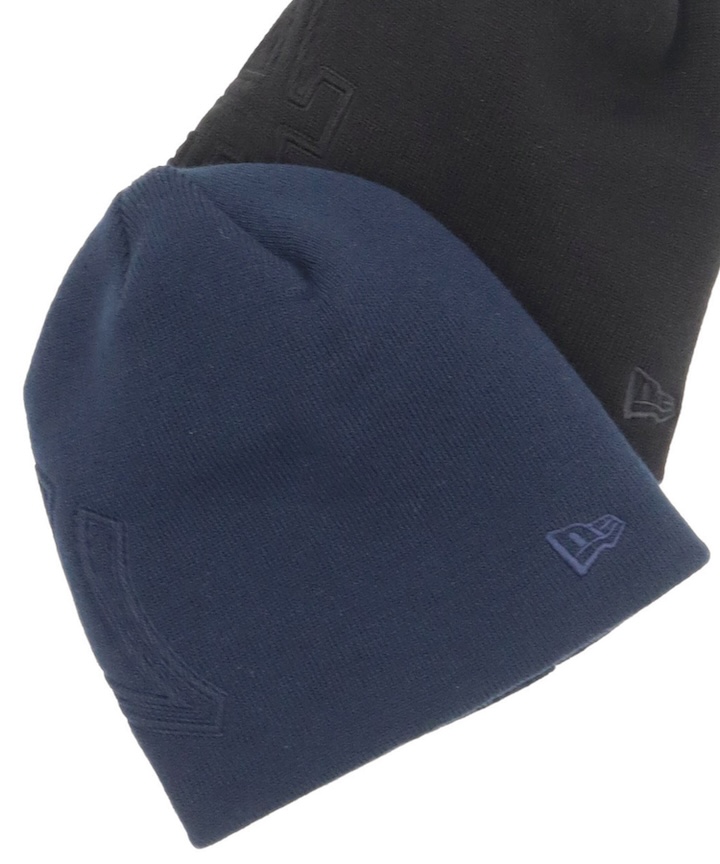 NEW ERA（ニューエラ） ニット帽ビーニー MLB エンボスロゴ : ONSPOTZ