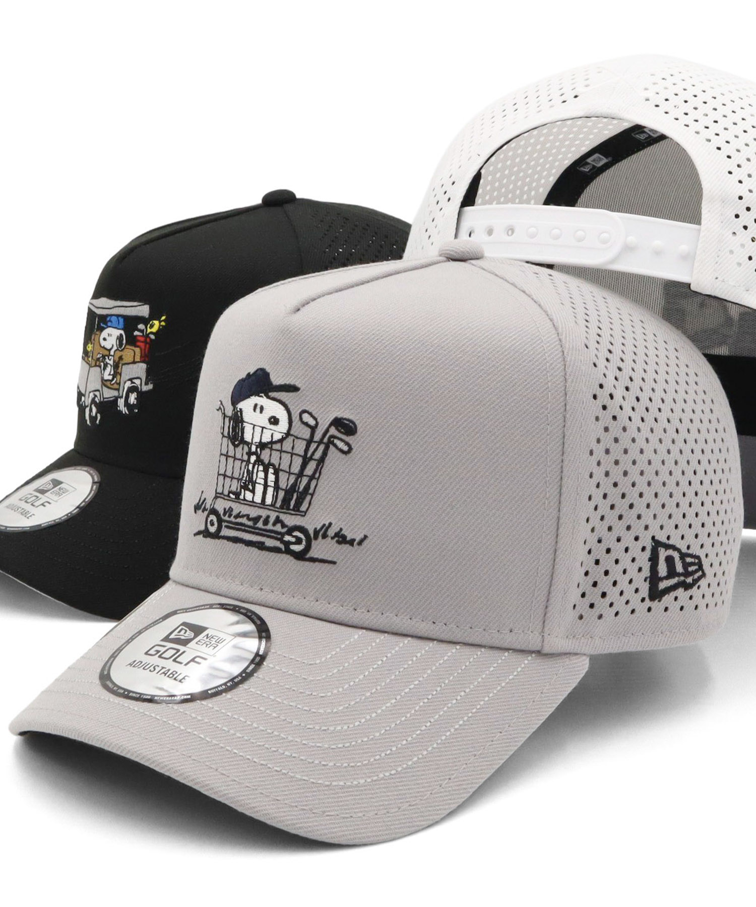 ☆美品NEW ERAニューエラコラボ×ピーナッツスヌーピーゴルフキャップ　帽子 9FIFTY ニューエラ コラボ ゴルフ ピーナッツ スヌーピー