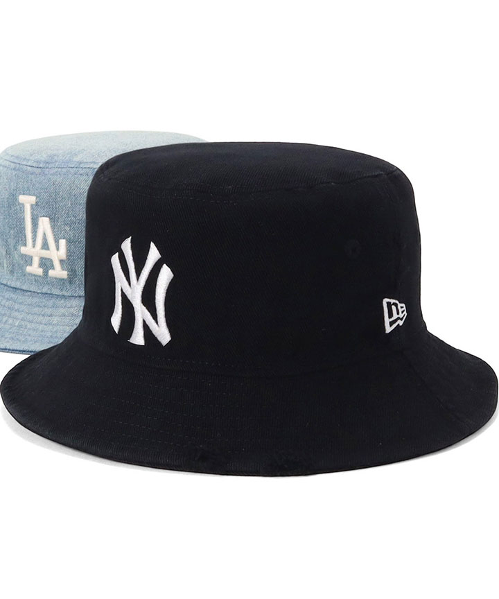 【新品】サードマガジン NEW ERAロゴ刺繍 バケットハット ブラック NEW ERA（ニューエラ） 正規品 バケット ハット 帽子 バケハ 刺繍 ロゴ