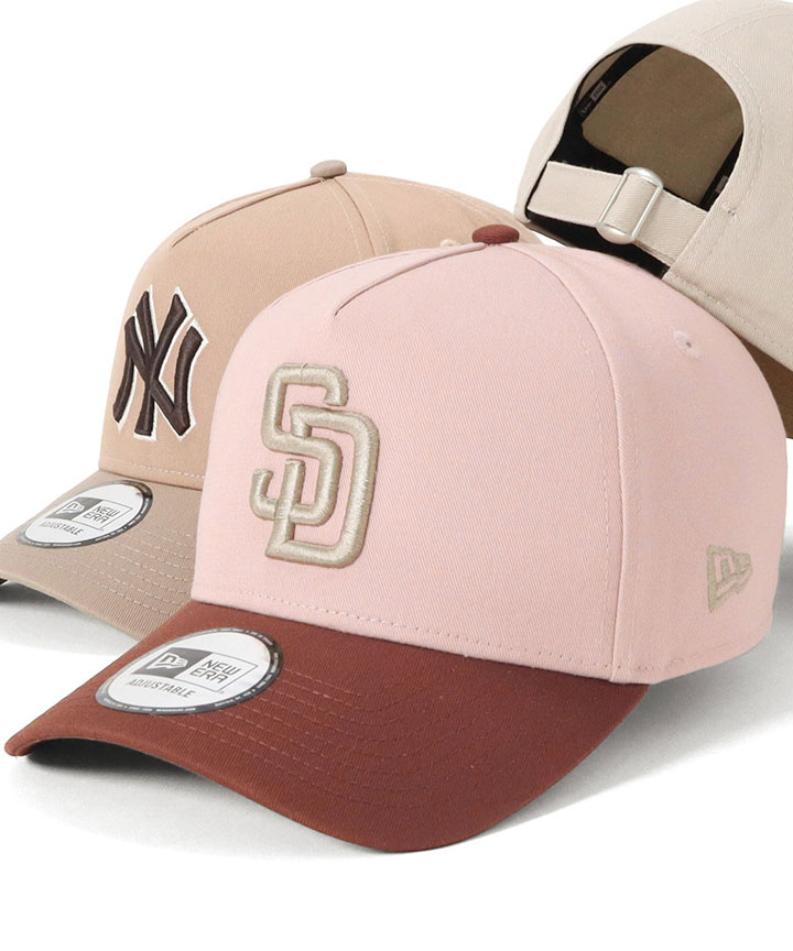  ベージュ 9FORTY キャップ 調整可能 NEW ERA（ニューエラ） ニューエラキャップ 9FORTYA-FRAME 2トーン MLB