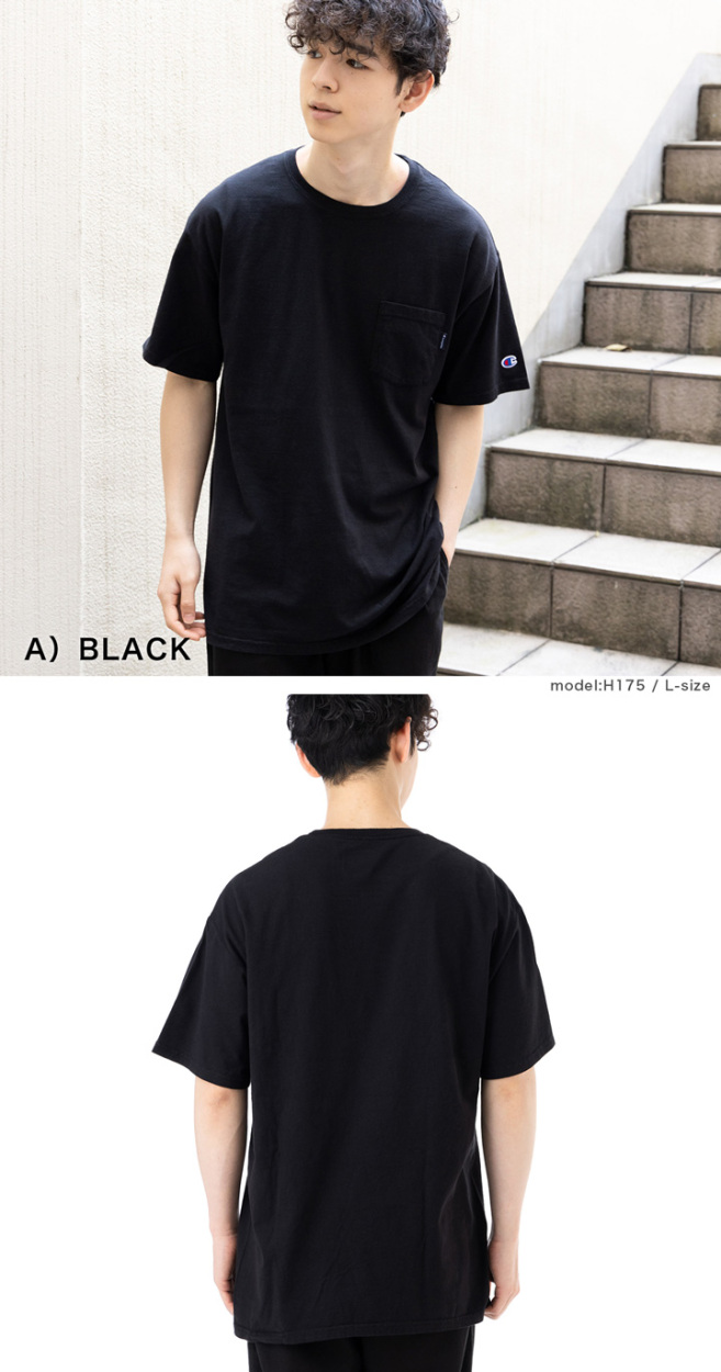 【CHAMPION】Cロゴジョグタック半袖Tシャツ★送料・関税込 Champion チャンピオン 半袖Tシャツ ポケット付き : ONSPOTZ