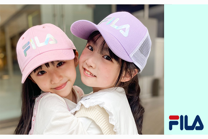 FILA フィラ KIDS ガールズキャップ キラキラロゴ : ONSPOTZ