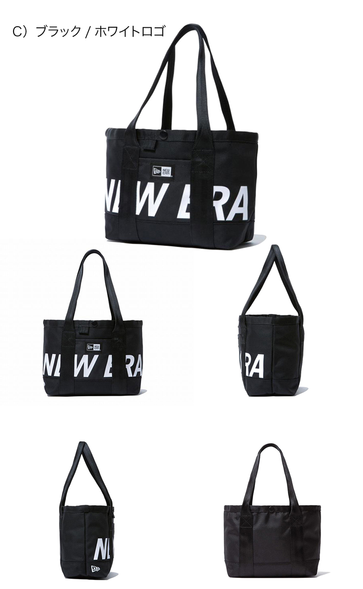 New Era◆トートバッグ 日本版 MINI TOTE MONOGRAM ブラック NEW ERA ニュー エラ トートバッグ ミニ 6L フラッグロゴ