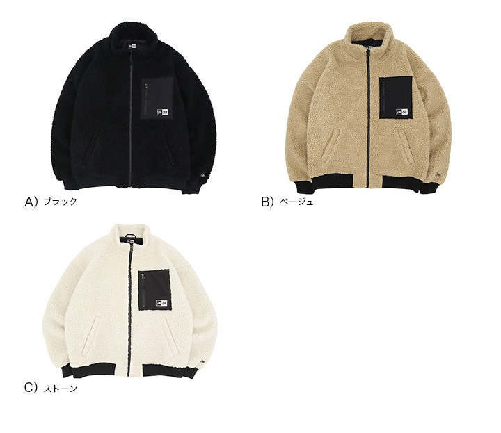 NEW ERA ニューエラ ボアジャケット BOXロゴ ONSPOTZ別注