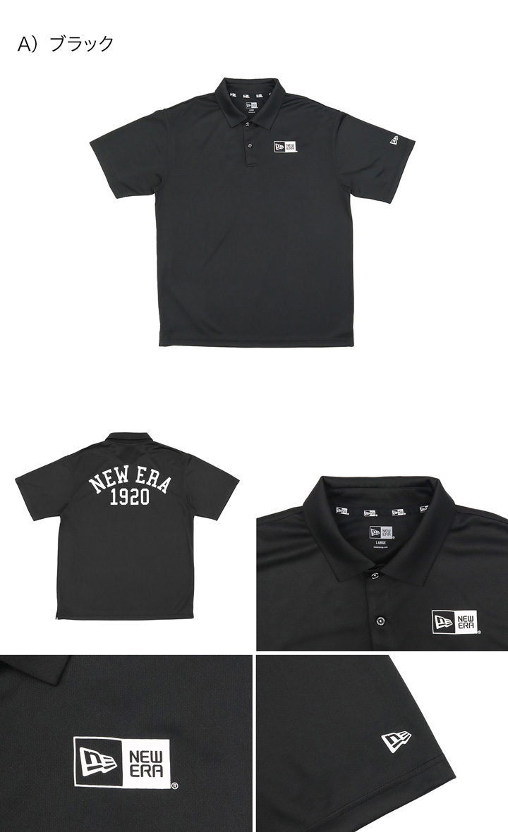 NEW ERA ポロシャツ ホワイト&ブラック　XL NEW ERA ニューエラ ゴルフ ポロシャツ ONSPOTZ別注 : ONSPOTZ
