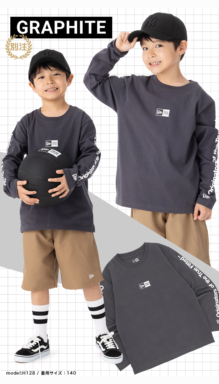 NEW ERA（ニューエラ） ニューエラキッズ 長袖Tシャツ 袖ロゴ ONSPOTZ