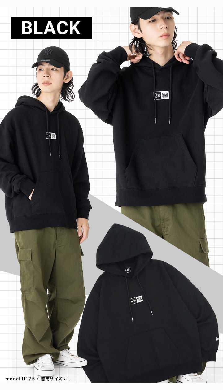 ボックスロゴオーバーサイズパーカー❤︎ NEW ERA（ニューエラ） パーカー BoxLogoオーバーサイズ ボックスロゴ