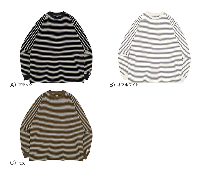 NEW ERA ニューエラ 長袖Tシャツ オーバーサイズ ボーダー