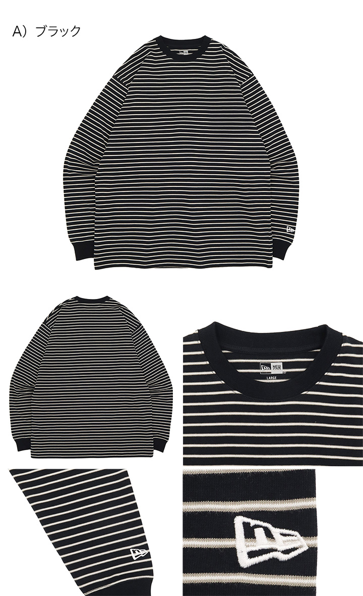 NEW ERA ニューエラ 長袖Tシャツ オーバーサイズ ボーダー