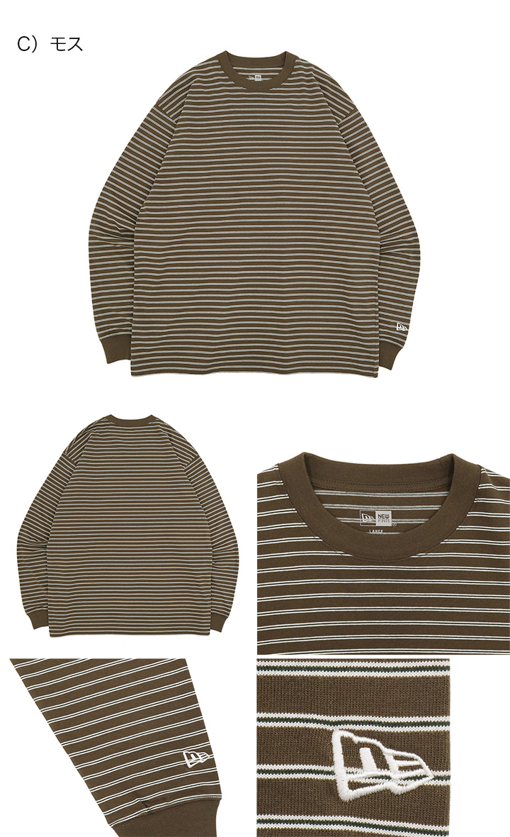 NEW ERA ニューエラ 長袖Tシャツ オーバーサイズ ボーダー