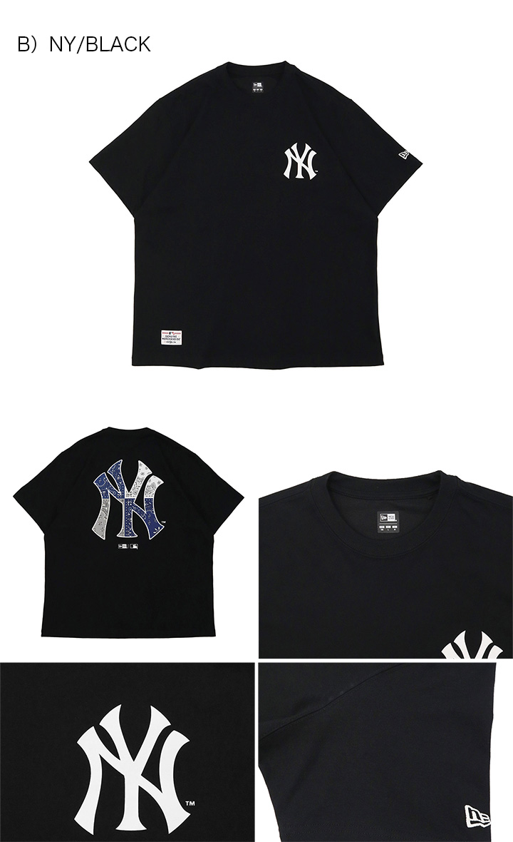 【韓国】ニューエラ■新作*ユニセックス*MLB RAGLAN T-SHIRTS NEW ERA ニューエラ 韓国企画 半袖Tシャツ MLBペイズリー