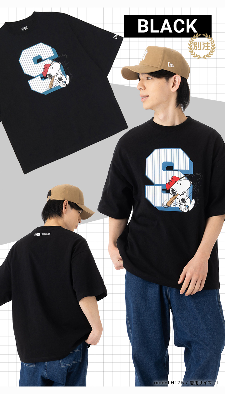 半袖Tシャツ★ニューエラ★コラージュ NEWSPAPER COLLAGE 半袖 オーバーサイズド パフォーマンス Tシャツ Shadow Logo