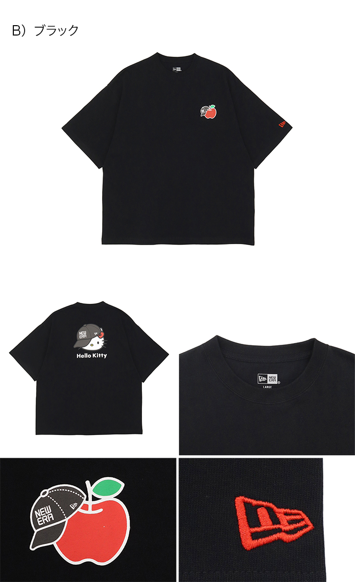 新品L☆ハローキティ NEWERA ニューエラ 半袖 ブラック Tシャツ