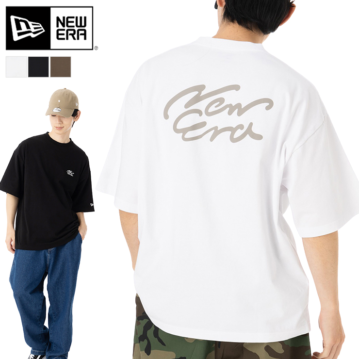 NEW ERA ニューエラ 半袖Tシャツ オーバーサイズ 手書き風ロゴ