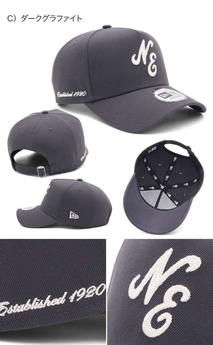 新品❤️ブラック ANEW ロゴ キャップ NEW ERA ニューエラキャップ 9FORTYA-FRAME クラシックNEロゴ