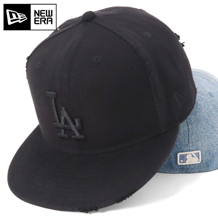 新品 NEWERA LA ニューエラ ダメージ デニム キャップ 帽子 NEW ERA - 新品 NEWERA LA ニューエラ ダメージ デニム キャップ
