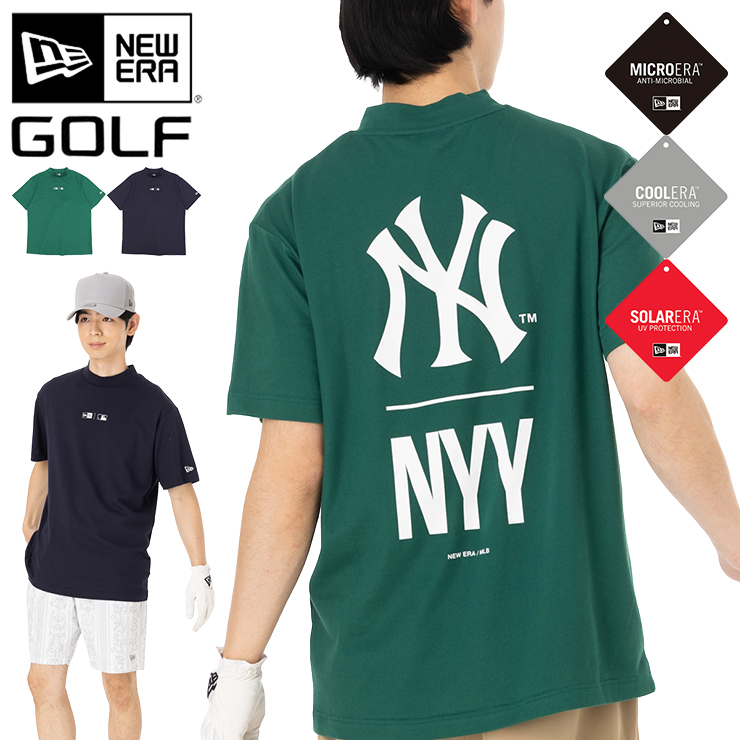 NEW ERA（ニューエラ） ニューエラゴルフ 半袖ミッドネックTシャツ MLB