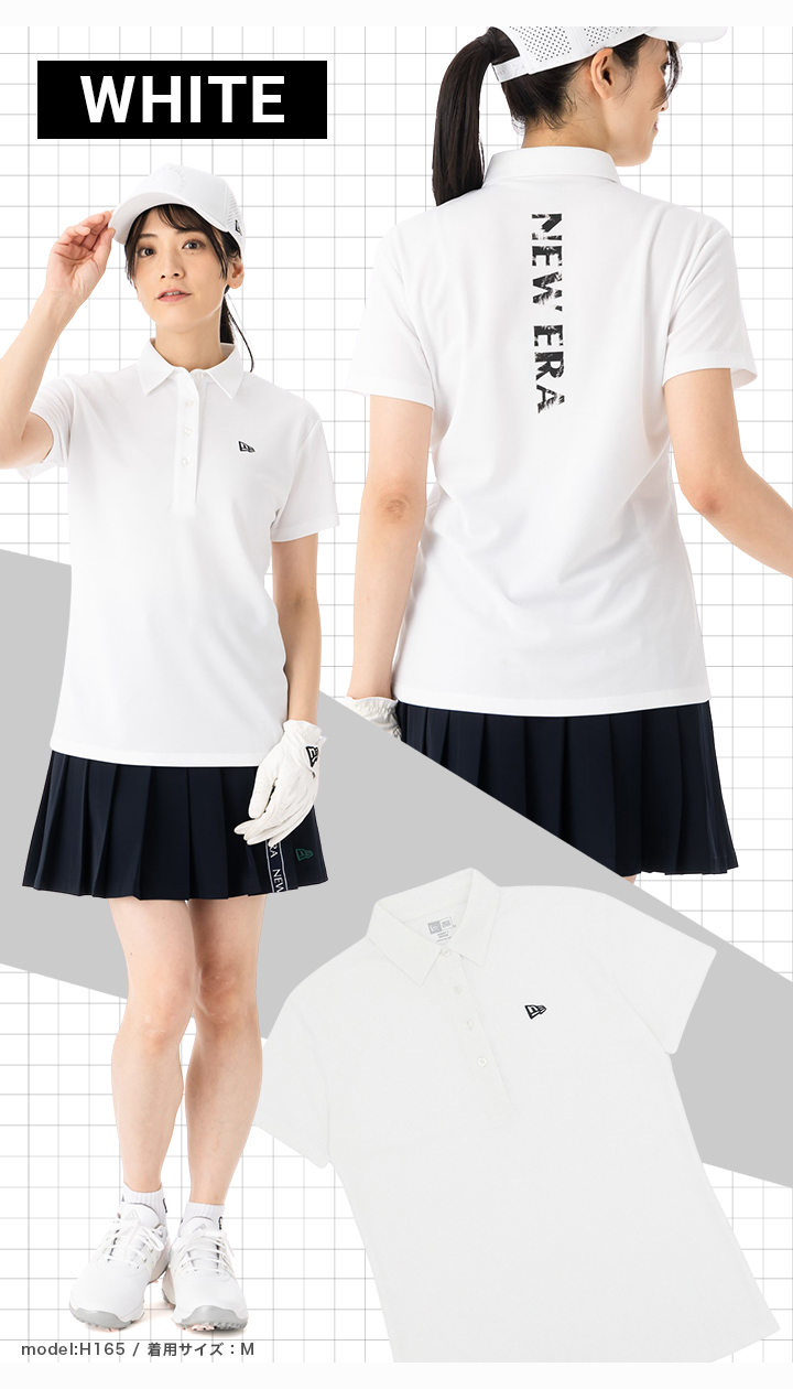 NEW ERA（ニューエラ） レディースゴルフ 半袖ポロシャツ 鹿の子