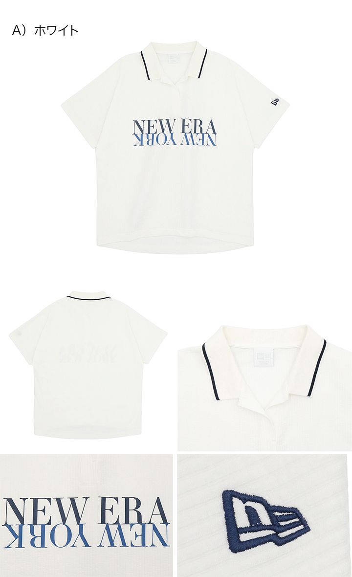 NEW ERA ニューエラレディースゴルフ 半袖ポロシャツ シア