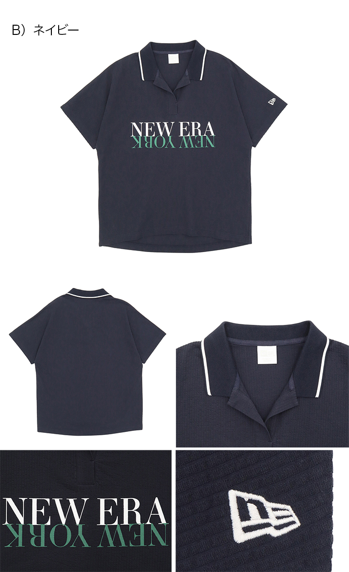 NEW ERA ニューエラレディースゴルフ 半袖ポロシャツ シア