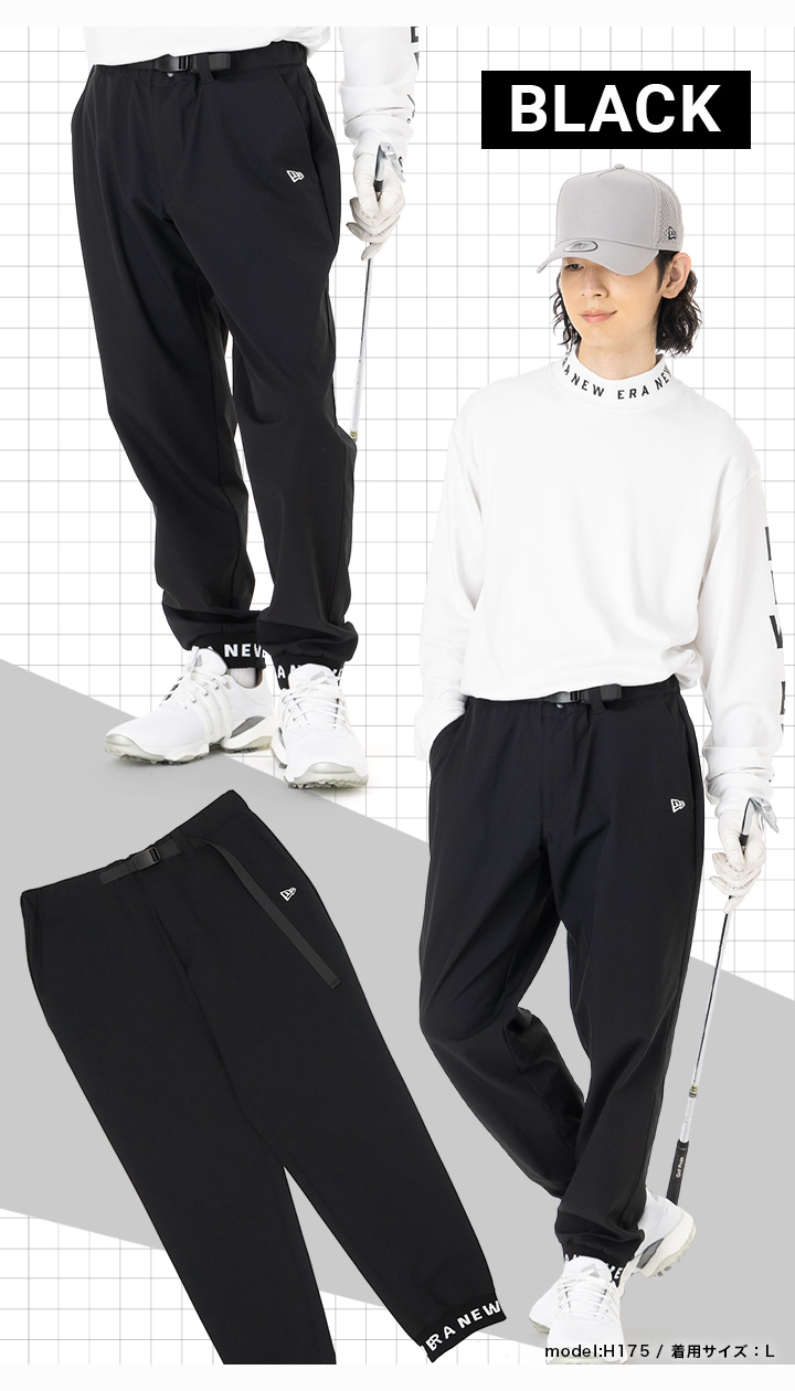 NEW ERA ニューエラゴルフ パンツ 裾リブ ウェビングベルト仕様