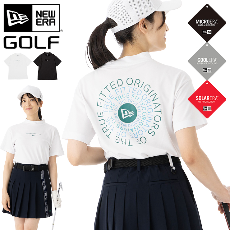 ニューエラゴルフ　モックネックシャツ　台形スカート　セットアップ　サイズL 春夏 NEW ERA（ニューエラ） ニューエラレディースゴルフ 半袖ミッドネックT