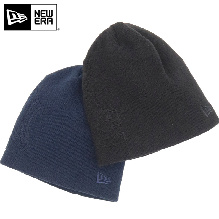 NEW ERA（ニューエラ） ニット帽ビーニー MLB エンボスロゴ : ONSPOTZ