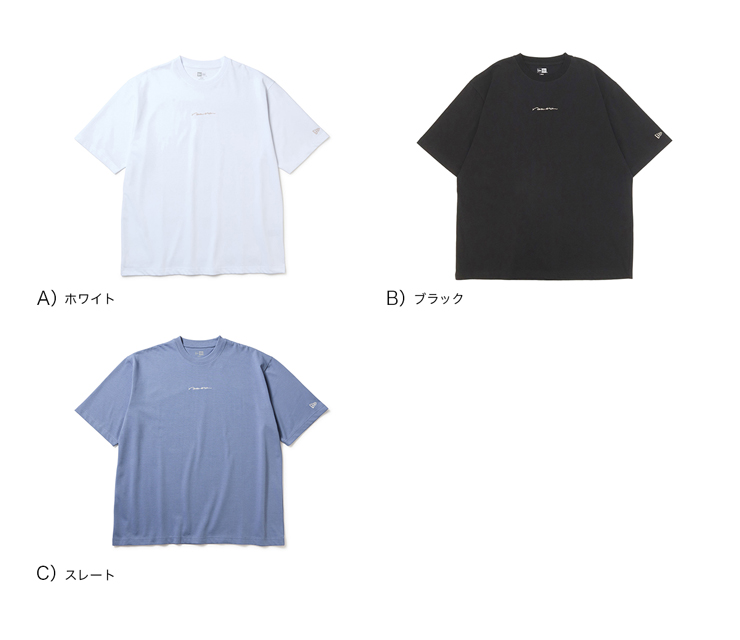 NEW ERA（ニューエラ） 半袖Tシャツ オーバーサイズ 筆記体ロゴ