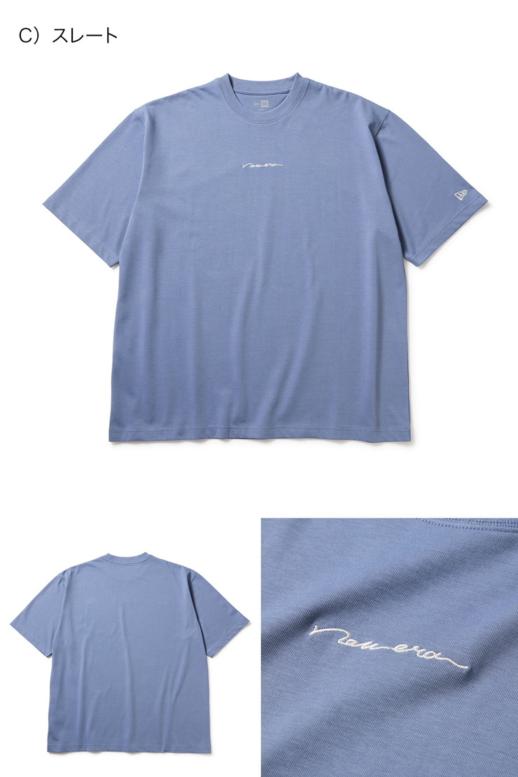 NEW ERA（ニューエラ） 半袖Tシャツ オーバーサイズ 筆記体ロゴ