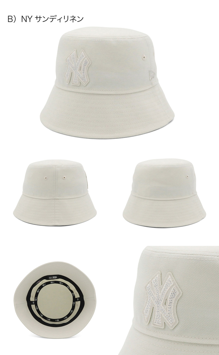 NEW ERA（ニューエラ） ニューエラバケットハット ラインストーン MLB