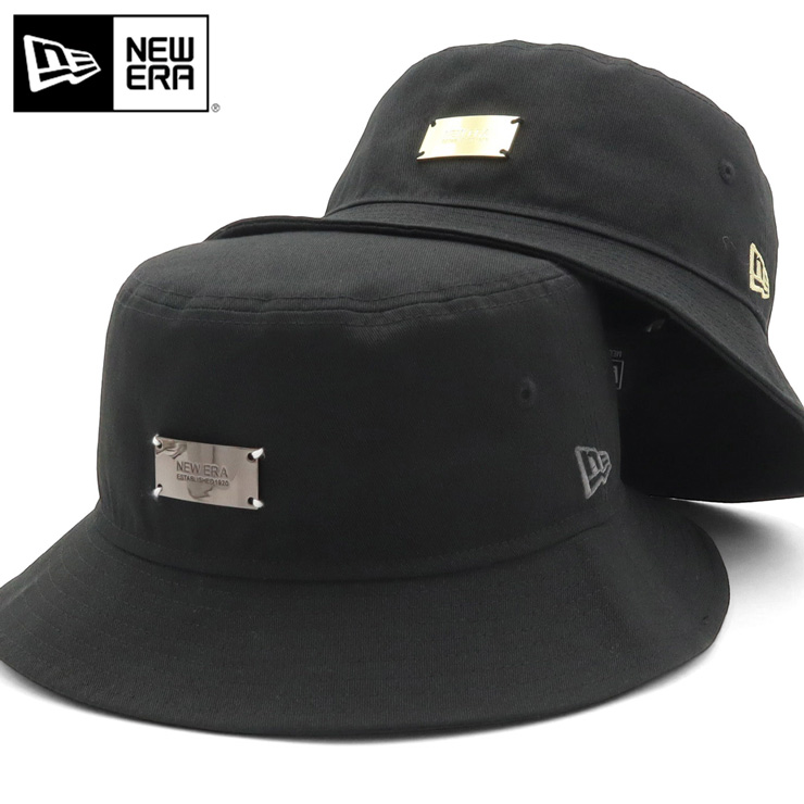 最終値下げ　エディフィス 　ニューエラ　ブラックレザー　バケットハット NEW ERA（ニューエラ） バケットハット メタルプレート : ONSPOTZ