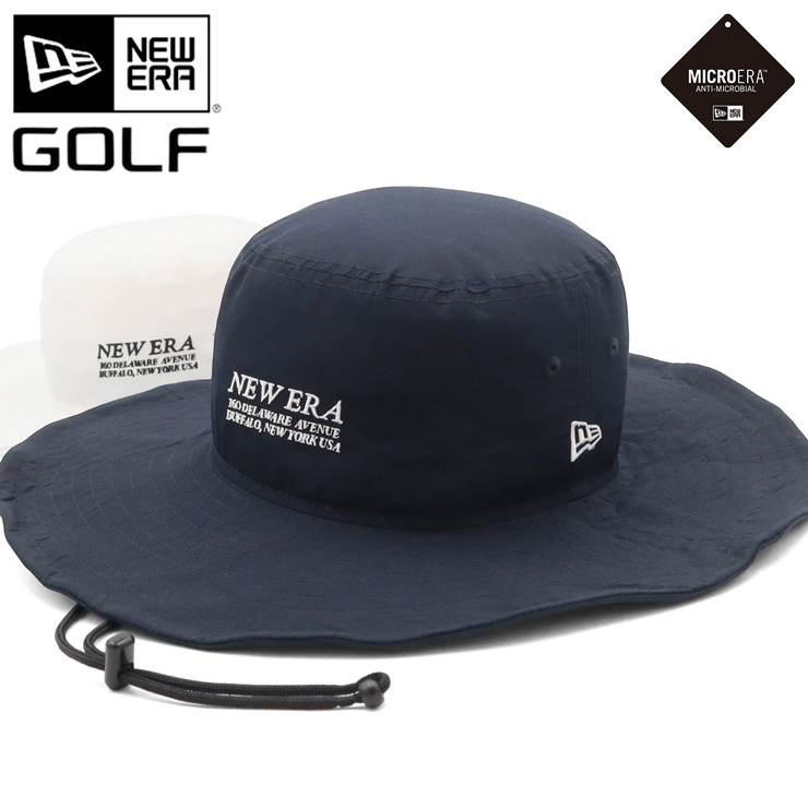 NEW ERA（ニューエラ） ゴルフハット つば広ワイドブリム 顎紐