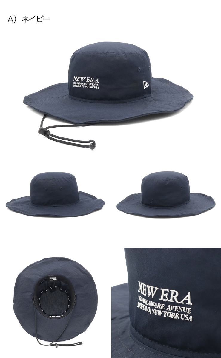 NEW ERA（ニューエラ） ゴルフハット つば広ワイドブリム 顎紐