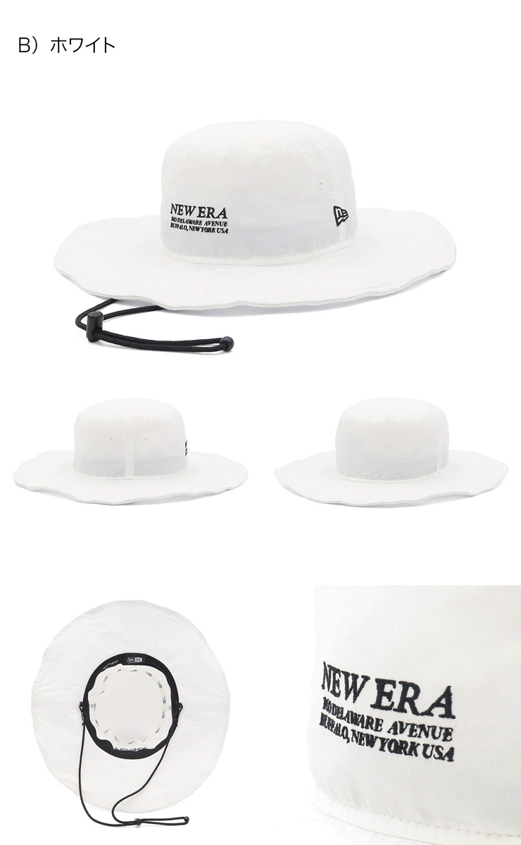 NEW ERA（ニューエラ） ゴルフハット つば広ワイドブリム 顎紐