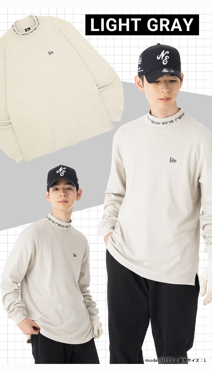 ニューエラゴルフ ハイネック スウェット ベージュ 長袖 ゴルフウェア NEW ERA（ニューエラ） ニューエラゴルフ 長袖ハイネックウォームT