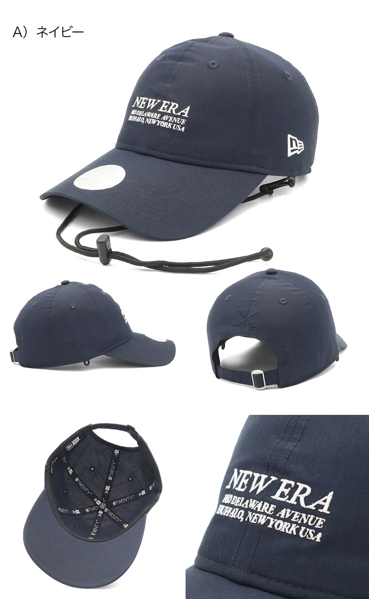 NEW ERA（ニューエラ） ゴルフキャップ 9TWENTYロングバイザー 顎紐