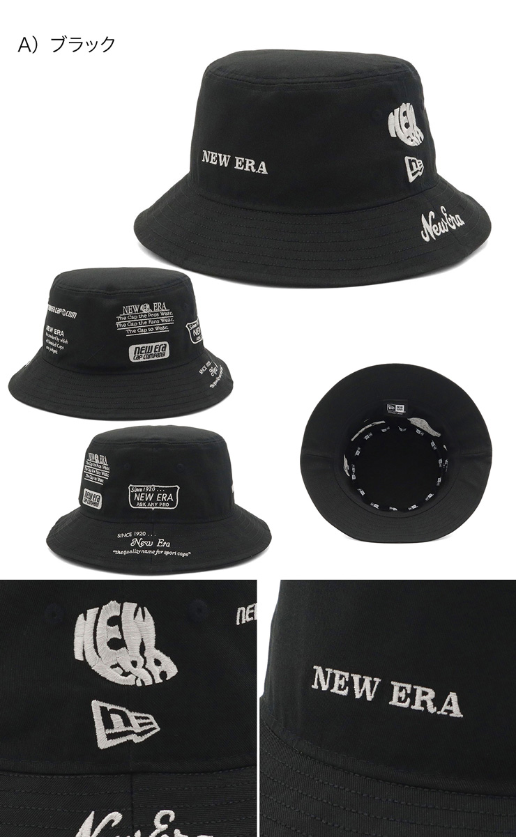 NEW ERA（ニューエラ） ゴルフ バケットハット アーカイブロゴ