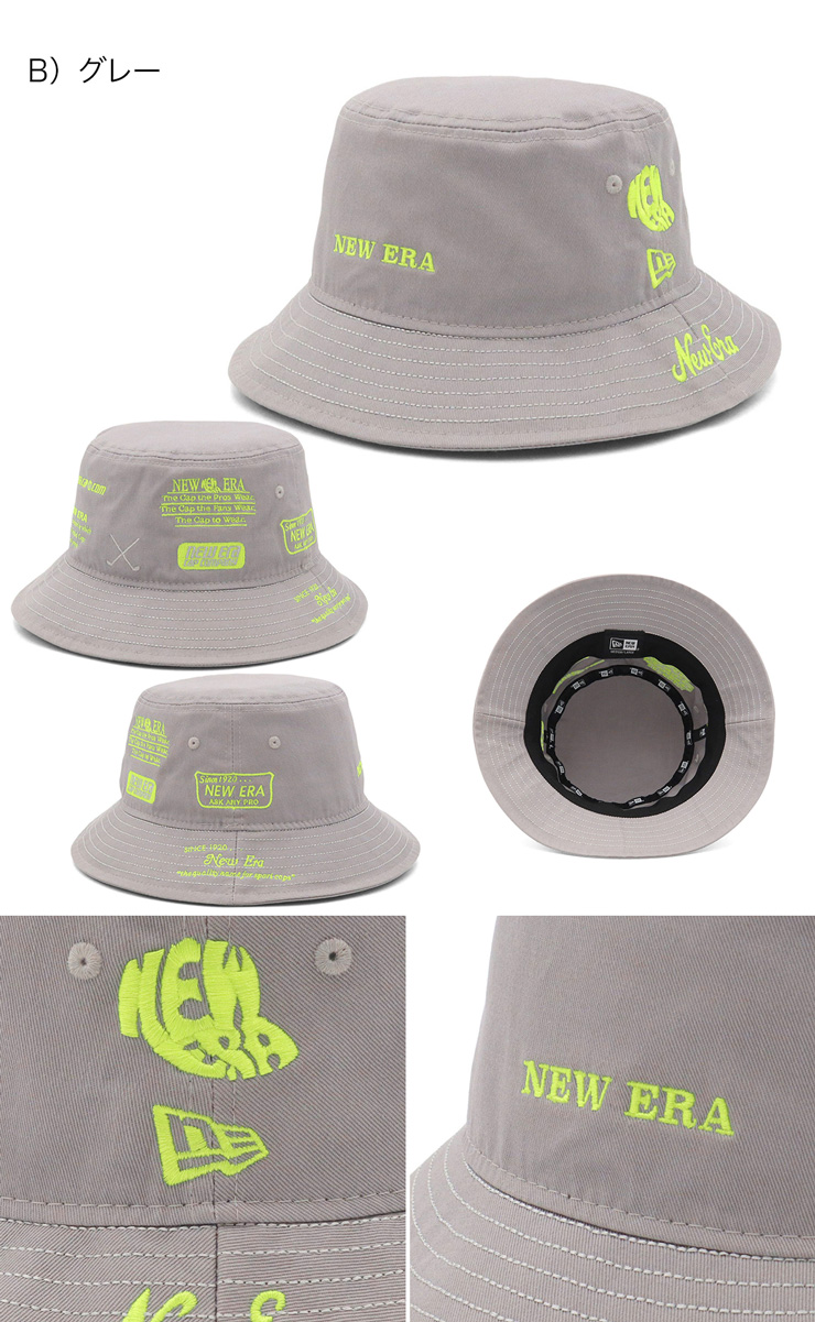 NEW ERA（ニューエラ） ゴルフ バケットハット アーカイブロゴ