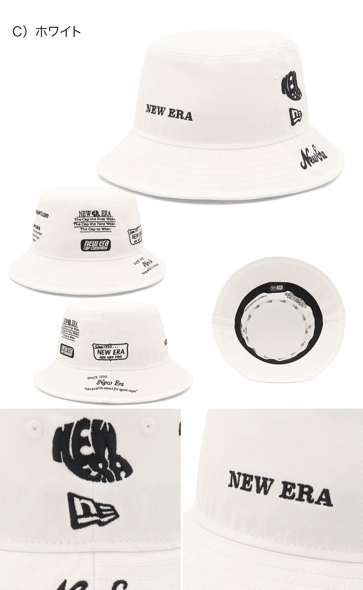 NEW ERA（ニューエラ） ゴルフ バケットハット アーカイブロゴ