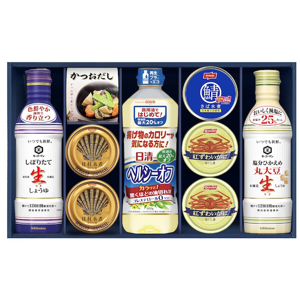 二分の一 50%OFFキッコーマンしぼりたて生しょうゆ詰合せ差し上げ物 キーパー-1002R 調味料、料理の素、油-調味料詰め合わせ