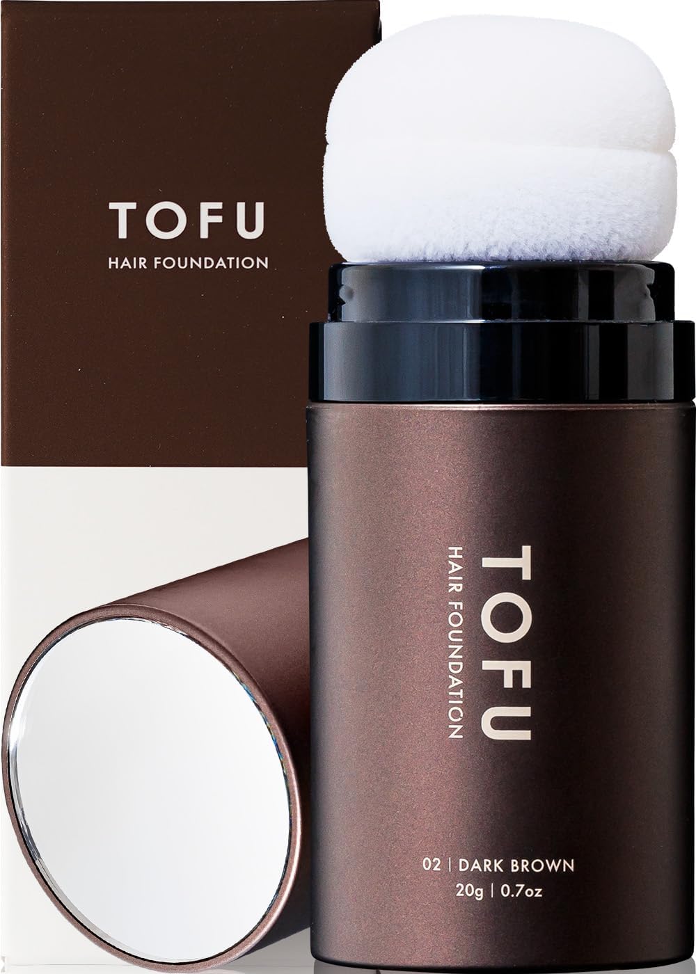 TOFU] ヘアファンデーション 白髪隠し 薄毛隠し ダークブラウン 20g