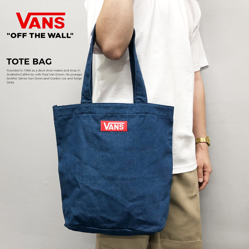 VANS バンズ ヴァンズ トート デニム トートバッグ ロゴ インディゴ