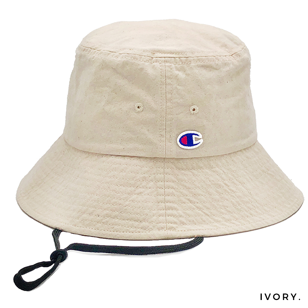 紐付き バケットハット 深め ツバ長