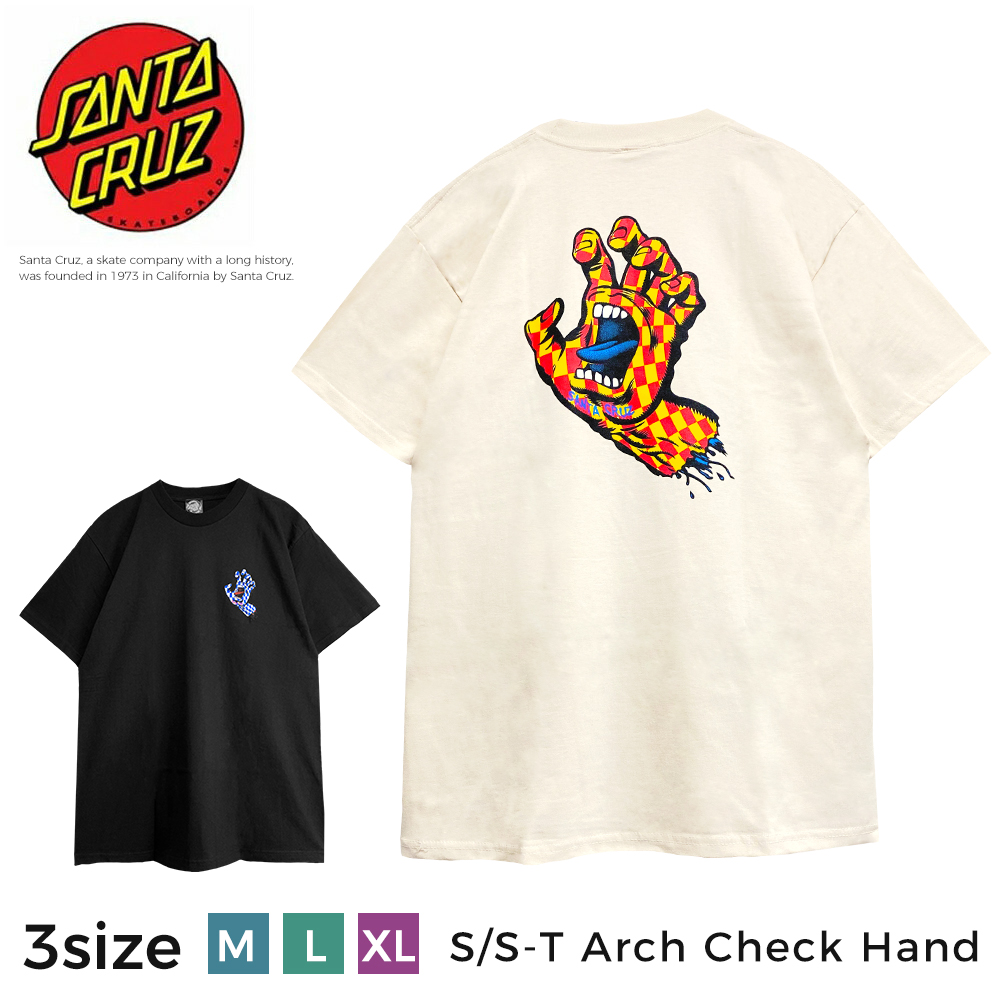 SANTA CRUZ Tシャツ 半袖 サンタクルーズ Arch Check Hand Santa