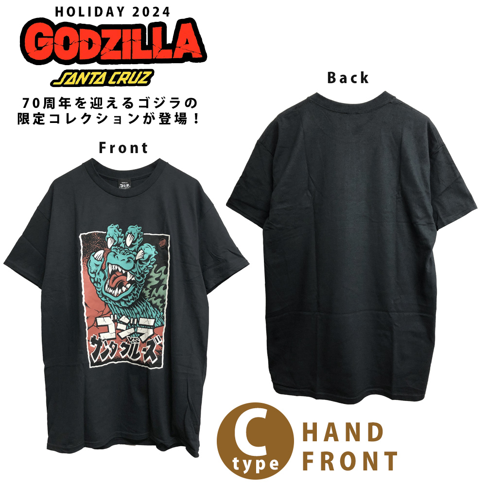 SANTACRUZ × GODZILLA ゴジラコラボレ 半袖 TシャツLサイズ SANTACRUZ サンタクルーズ × GODZILLA ゴジラ コラボレーション