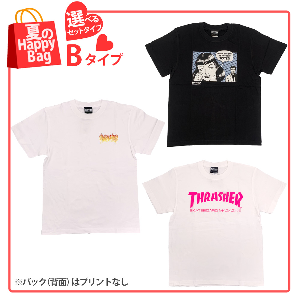 THRASHER（スラッシャー） Tシャツ 3枚セット 夏のハッピーバッグ 福袋