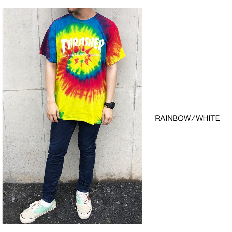 激レア! THRASHER タランチュラ ボロT 雰囲気抜群！ THRASHER スラッシャー マグロゴプリント 7分袖 Tシャツ ロゴT