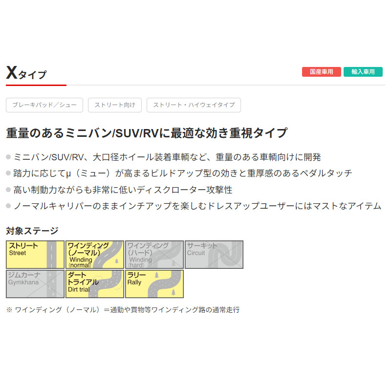 シボレー サバーバンC2500/2500(6.0 2WD\u00264WD) (01〜02) ディクセルブレーキパッド 前後セット Xタイプ 1810784/1810785 (要詳細確認)の画像