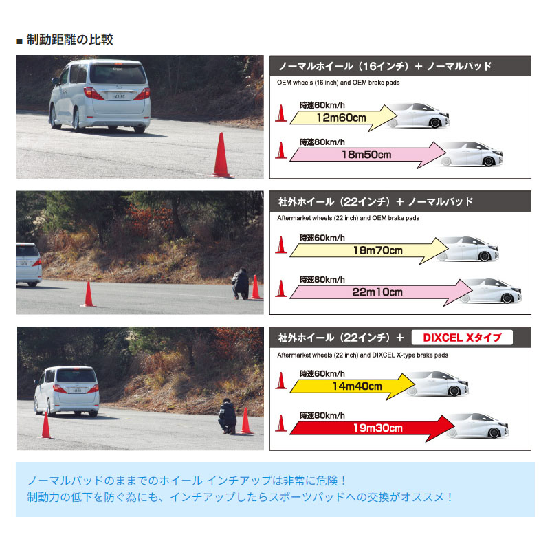 シボレー サバーバンC2500/2500(6.0 2WD\u00264WD) (01〜02) ディクセルブレーキパッド 前後セット Xタイプ 1810784/1810785 (要詳細確認)の画像